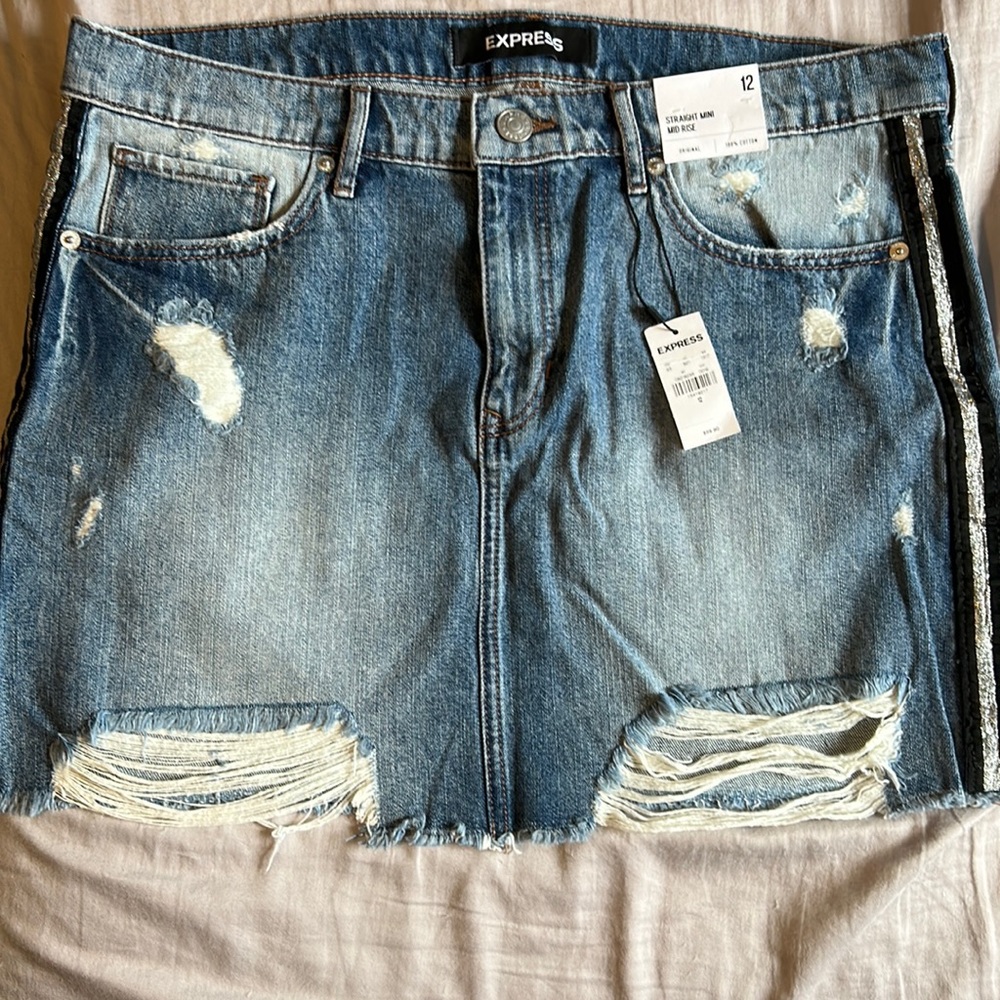 Express jean skirt